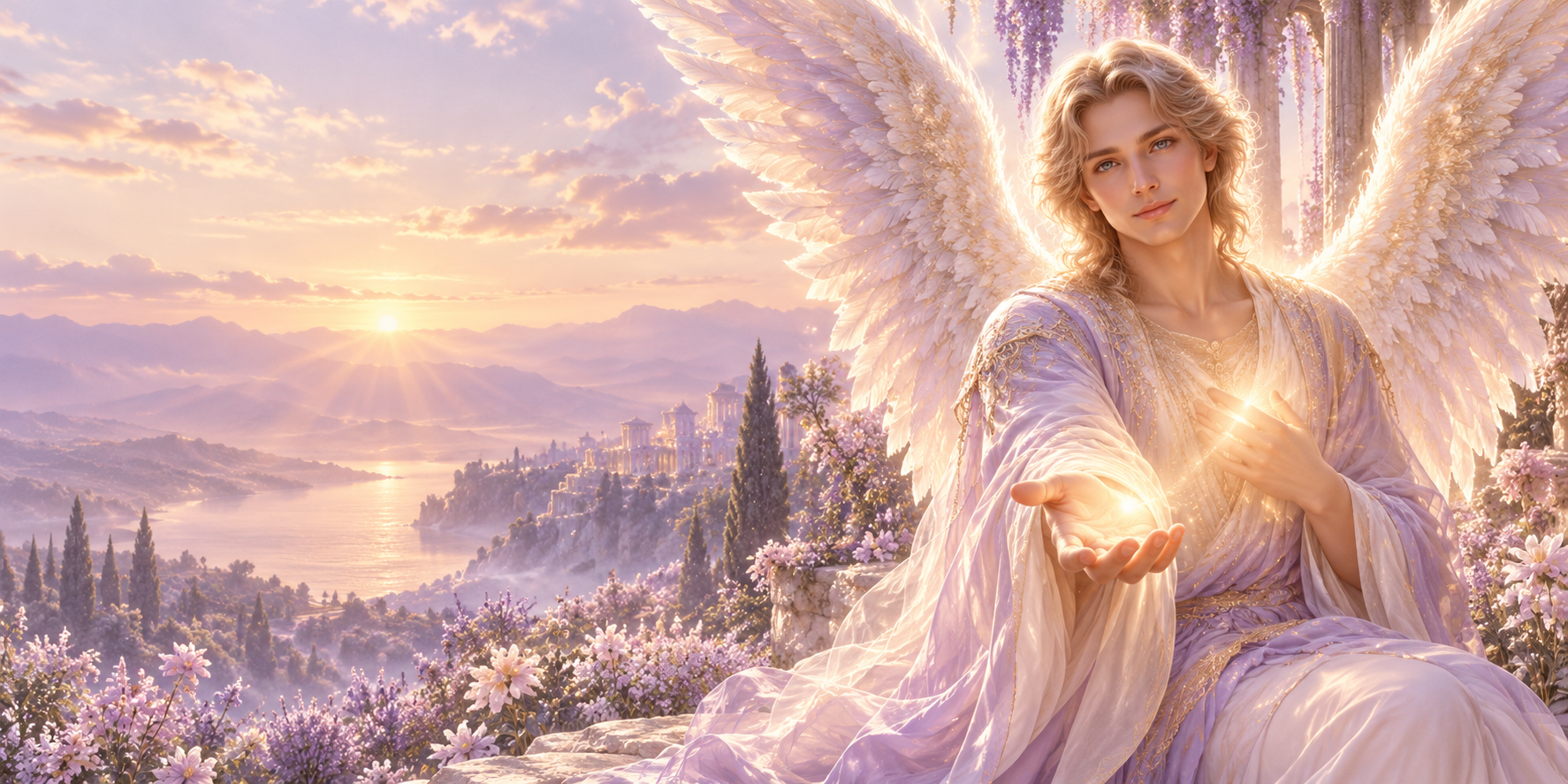 Engelmedium Jennifer Schrank – liebevolle spirituelle Beratung, symbolisiert durch einen lichtvollen Engel